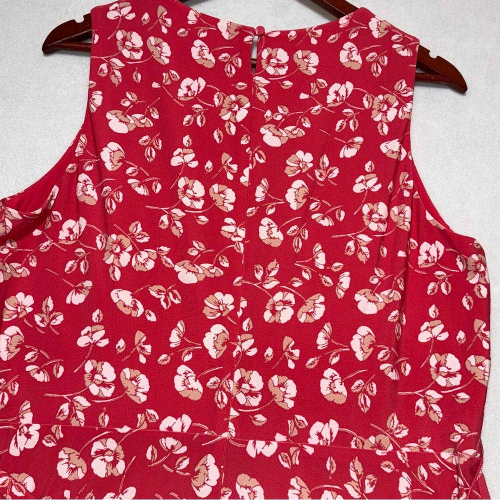 Lauren Ralph Lauren Sleeveless Pink Floral Tie-Waist Maxi Dress Size 16 - Picture 10 of 15